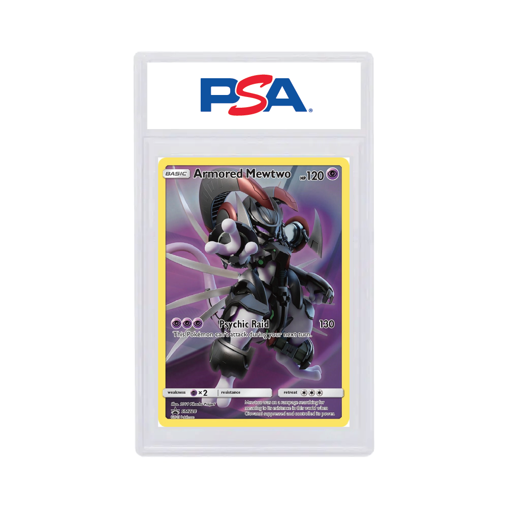 mewtwo graded card 2019 Full Art Armored Mewtwo PSA 7 – PokePower