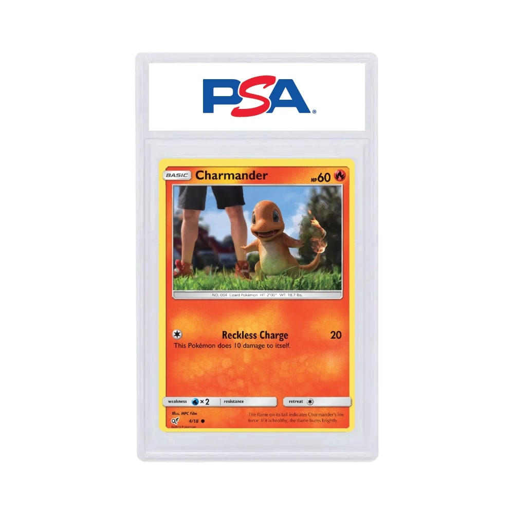 2019 Pokémon Detective Pikachu Charmander Holo PSA 9