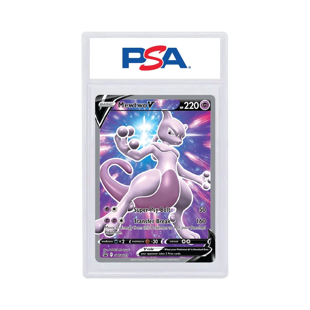 2022 Pokémon Black Star Promo Mewtwo V Full Art PSA 8