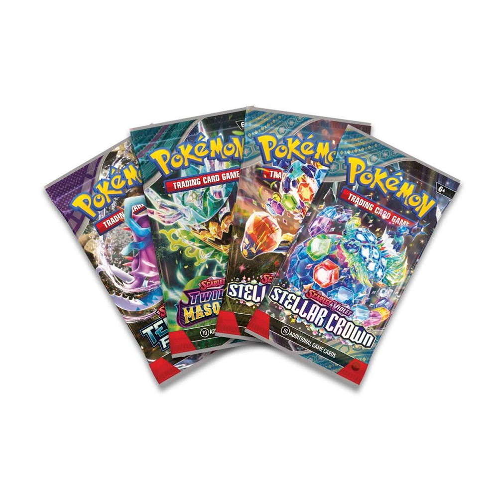 Pokémon TCG Houndstone ex Box with Houndstone and Greavard promo cards, jumbo card, and booster packs.