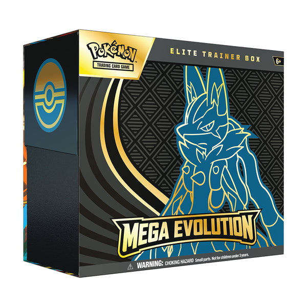 Pokémon TCG Mega Evolution Elite Trainer Box featuring Mega Lucario design