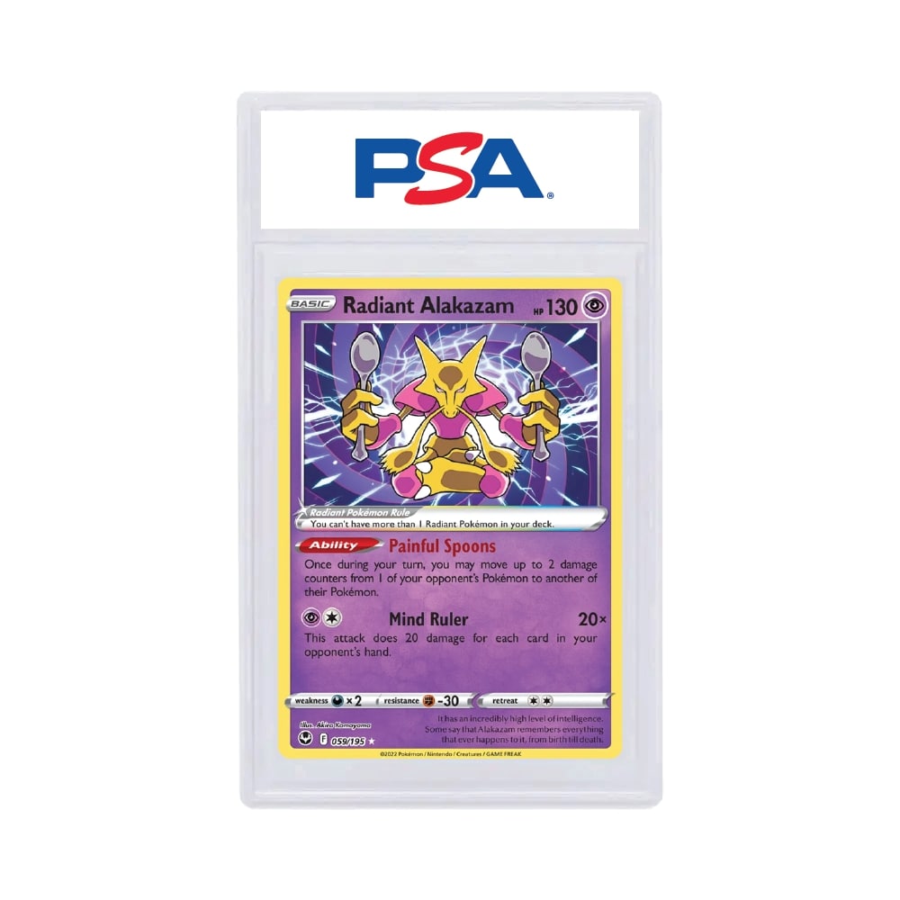 2022 Pokémon Silver Tempest Radiant Alakazam PSA 10