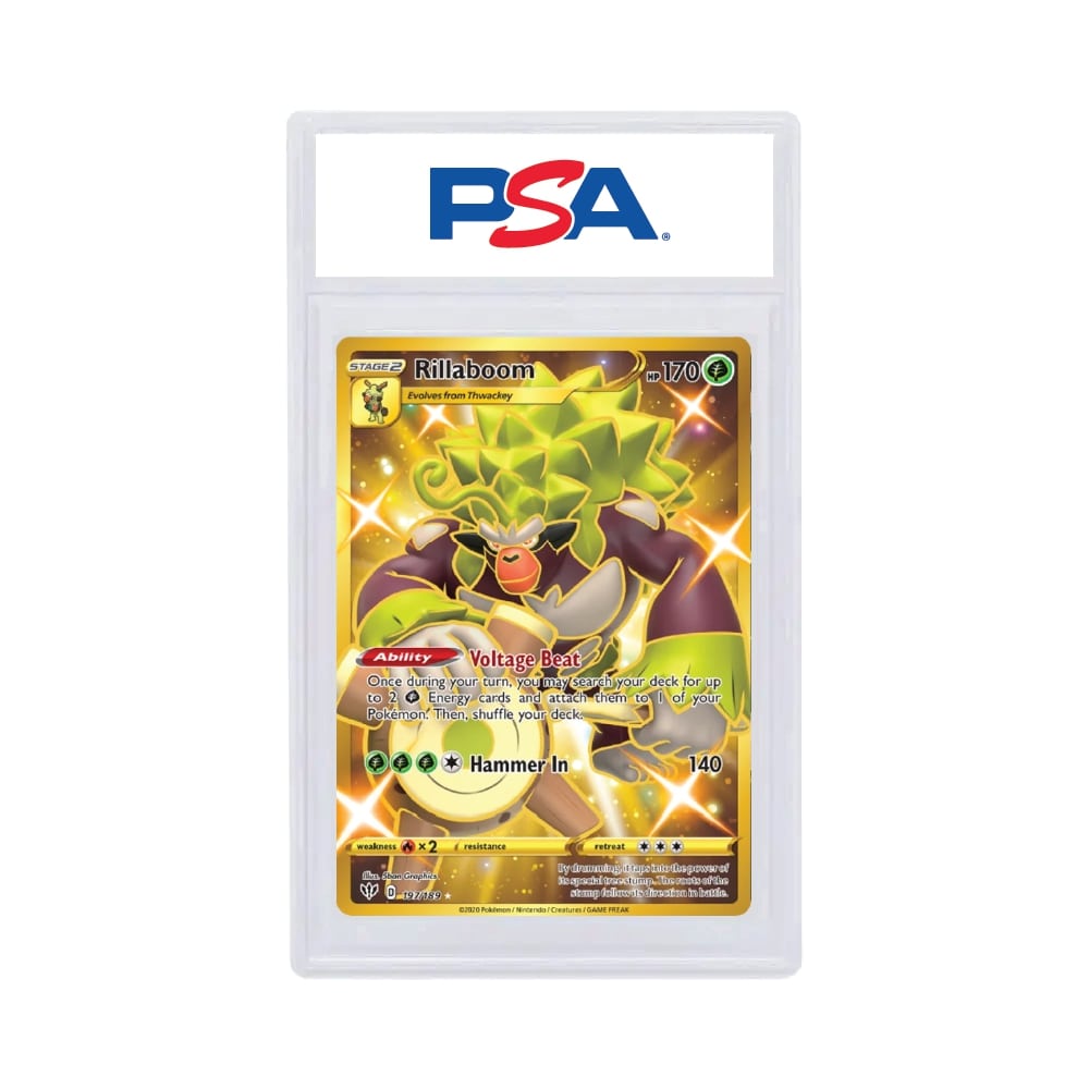 2020 Pokémon Darkness Ablaze Rillaboom Full Art PSA 8