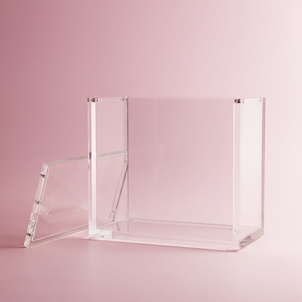 Acrylic Display Case for Pokémon Booster Box – clear protective display with open lid