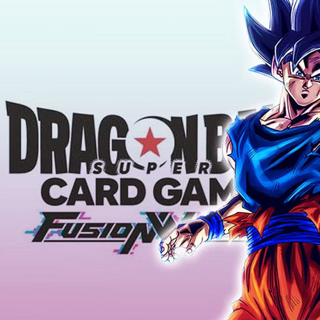 Dragon Ball Super Card Game Fusion World logo with Goku artwork