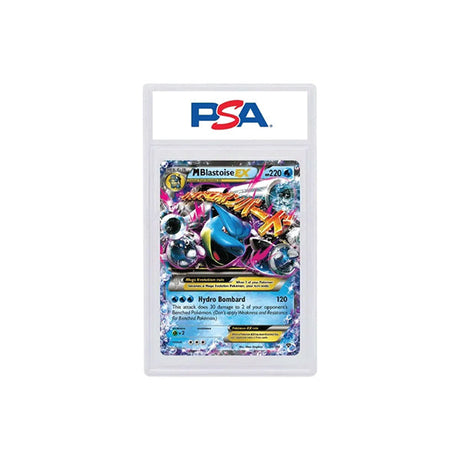 PSA graded Pokémon TCG Mega Blastoise EX card – collectible trading card