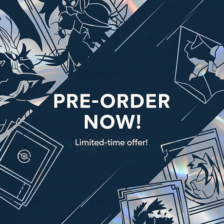 "Pokémon TCG pre-order now banner – limited time offer for new cards