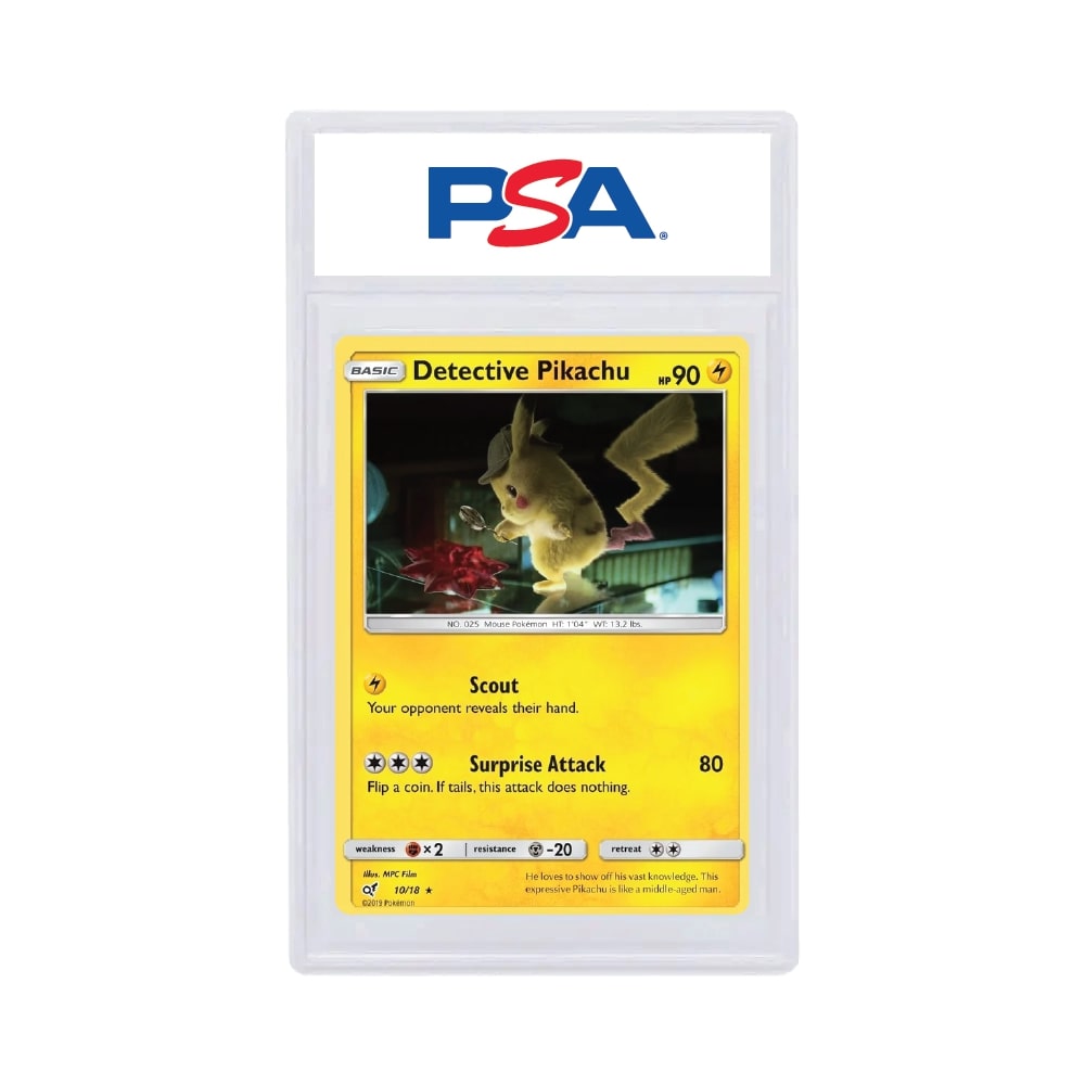 Rare Pokemon Movie 2019 Detective buy Pikachu 10/18 Holo Card