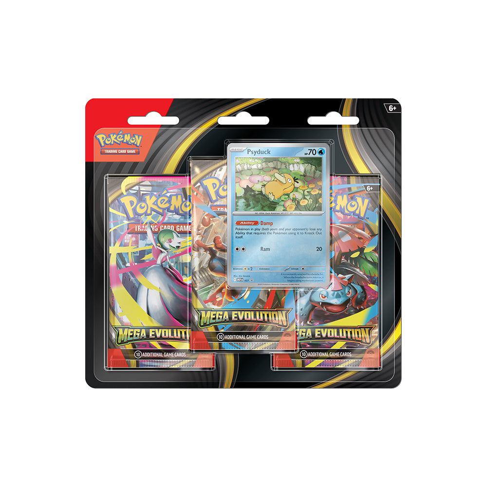 Pokémon TCG 3 Booster Blister Mega Evolution featuring Psyduck