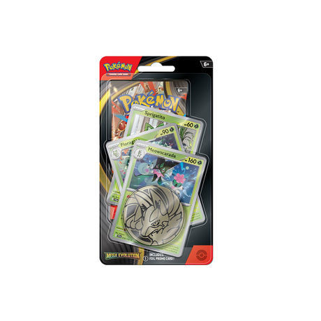 Pokémon TCG Mega Evolution Premium Checklane Blister with Meowscarada promo card, Sprigatito, Floragato and collectible coin