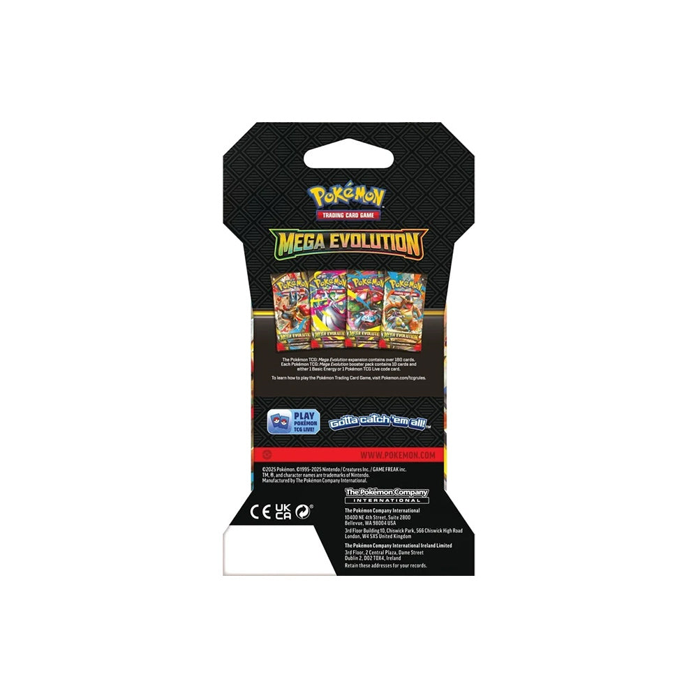 Pokémon Mega Evolution Sleeved Booster Pack – back artwork