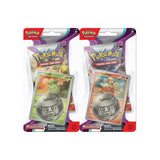 Pokémon Scarlet & Violet Paldea Evolved Checklane Blister vključuje booster paket, promo karto Pokemona in kovanec
