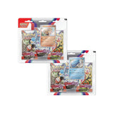 Pokemon Scarlet & Violet 3-Pack Blister vsebuje 3 booster pakete in promo karto, karte v paketih se razlikujejo
