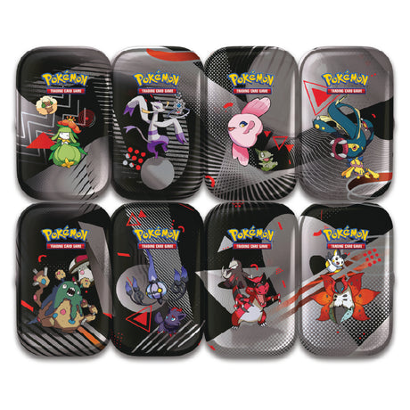 Pokemon - Scarlet & Violet Black Bolt & White Flare - Unova Mini Tin Display
