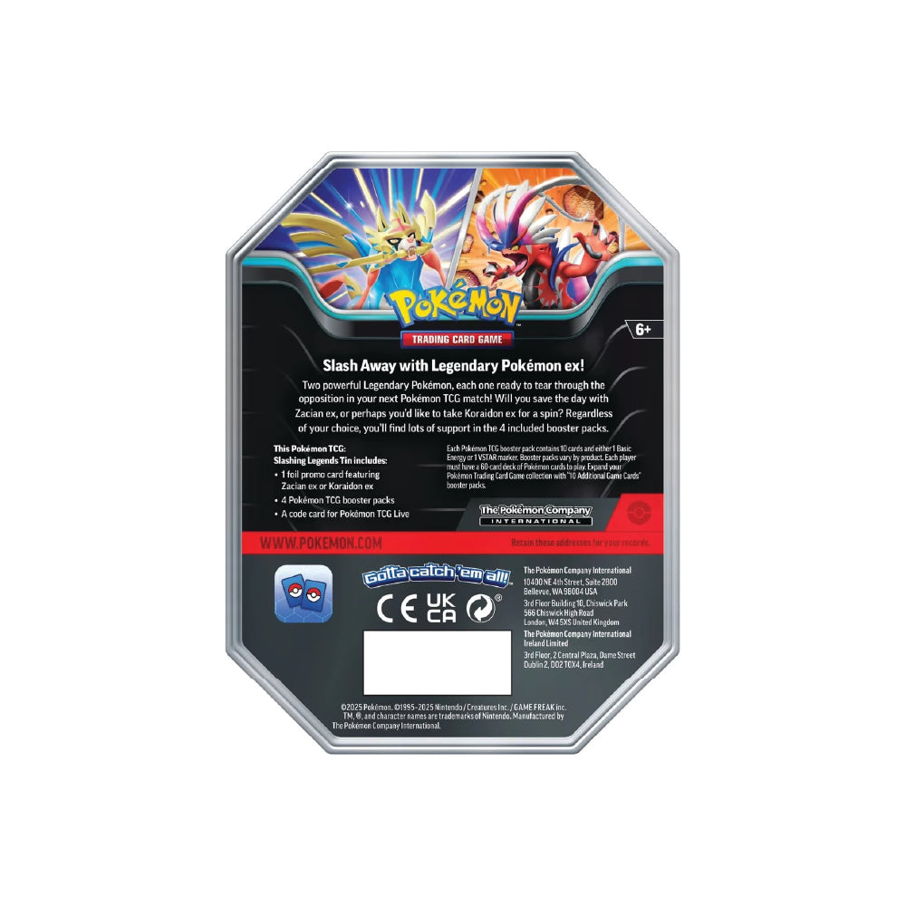 Pokemon - Slashing Legends ex Tin
