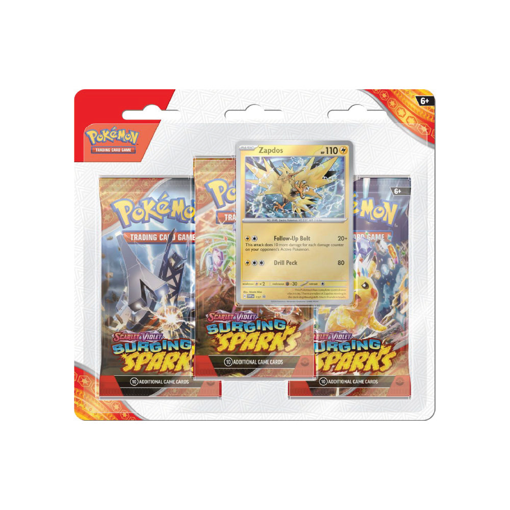 Pokemon - Scarlet & Violet Surging Sparks 3-Pack Blister